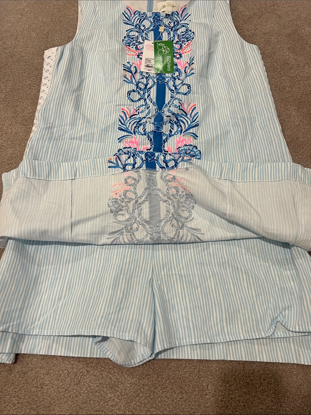 H2F! Lilly Pulitzer Sade Shift Embroidered Romper, 16, NWT. 🌸 - Picture 3 of 12